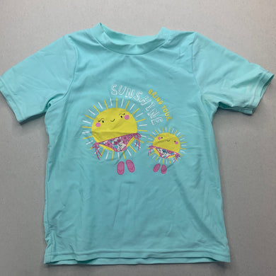 Girls Dymples, short sleeve rashie / swim top, FUC, size 2,  
