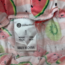 Load image into Gallery viewer, Girls B Collection, striped shorts, elasticated, fruit, EUC, size 1,  