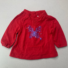 Load image into Gallery viewer, Girls Bebe by Minihaha, red stretchy long sleeve top, GUC, size 00,  