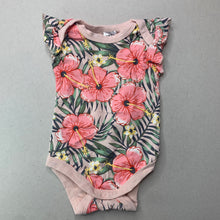 Load image into Gallery viewer, Girls Baby Berry, floral cotton bodysuit / romper, EUC, size 000,  