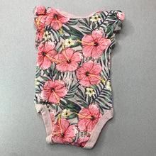 Load image into Gallery viewer, Girls Baby Berry, floral cotton bodysuit / romper, EUC, size 000,  