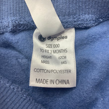 Load image into Gallery viewer, Boys Dymples, fleece lined pants / bottoms, elasticated, EUC, size 000,  