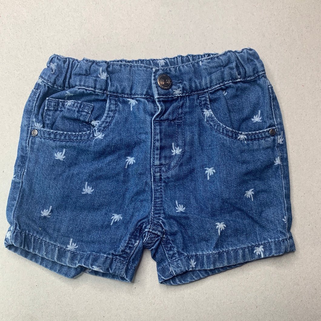 Boys Anko, blue denim shorts, adjustable, GUC, size 1,  