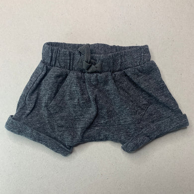 unisex Target, grey cotton shorts, elasticated, EUC, size 0000,  