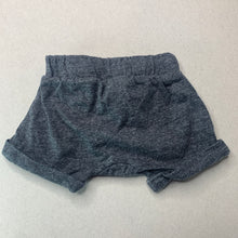 Load image into Gallery viewer, unisex Target, grey cotton shorts, elasticated, EUC, size 0000,  