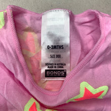 Load image into Gallery viewer, Girls Bonds, pink stretchy romper, FUC, size 000,  