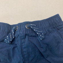 Load image into Gallery viewer, Boys Target, navy cotton shorts, elasticated, GUC, size 000,  