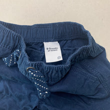 Load image into Gallery viewer, Boys Target, navy cotton shorts, elasticated, GUC, size 000,  
