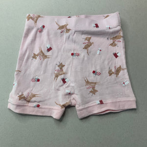 Girls Anko, pink cotton Christmas pyjama shorts, GUC, size 2,  