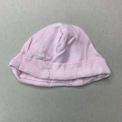 Girls Ollies Place, pink stripe cotton hat / beanie, GUC, size 00,  