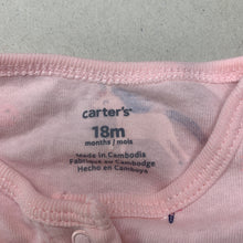Load image into Gallery viewer, Girls Carters, pink cotton romper, unicorns, NEW, size 1-2,  