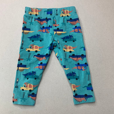 Boys Dymples, organic cotton blend leggings, dinosaurs, EUC, size 000,  