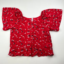 Load image into Gallery viewer, Girls KID, lightweight red floral top, EUC, size 10,  