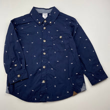 Load image into Gallery viewer, Boys Target, navy cotton long sleeve shirt, EUC, size 3,  