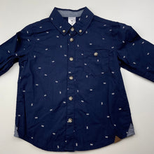 Load image into Gallery viewer, Boys Target, navy cotton long sleeve shirt, EUC, size 3,  