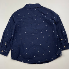 Load image into Gallery viewer, Boys Target, navy cotton long sleeve shirt, EUC, size 3,  