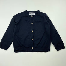 Load image into Gallery viewer, Girls Zara, navy lightweight knitted cardigan, EUC, size 4,  