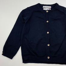 Load image into Gallery viewer, Girls Zara, navy lightweight knitted cardigan, EUC, size 4,  