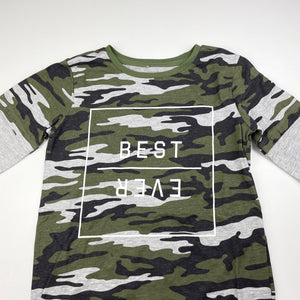 Boys Anko, camo print long sleeve t-shirt / top, FUC, size 7,  