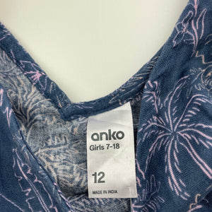 Girls Anko, ruffle cotton summer top, NEW, size 12,  