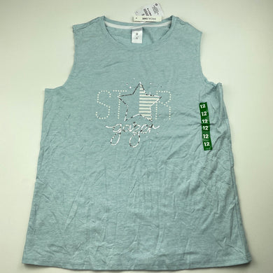 Girls Target, blue marle tank top, star, NEW, size 12,  