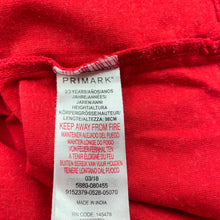 Load image into Gallery viewer, Boys Primark, red cotton t-shirt / top, football, GUC, size 2-3,  