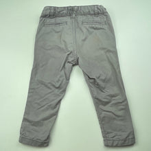 Load image into Gallery viewer, Boys Dymples, grey cotton chino pants, adjustable, Inside leg: 28cm, FUC, size 1,  