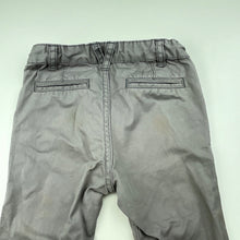 Load image into Gallery viewer, Boys Dymples, grey cotton chino pants, adjustable, Inside leg: 28cm, FUC, size 1,  