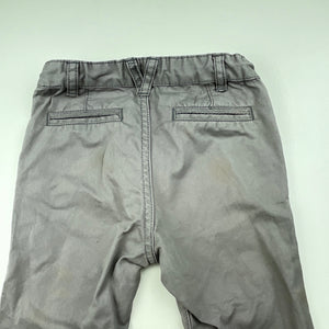 Boys Dymples, grey cotton chino pants, adjustable, Inside leg: 28cm, FUC, size 1,  