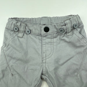 Boys Peter Morrissey, grey cotton pants, adjustable, FUC, size 000,  