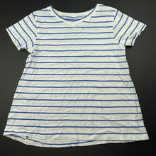Load image into Gallery viewer, Girls Next, blue &amp; white cotton t-shirt / top, GUC, size 6,  