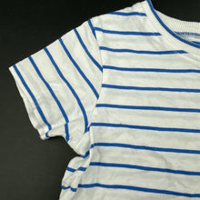 Load image into Gallery viewer, Girls Next, blue &amp; white cotton t-shirt / top, GUC, size 6,  