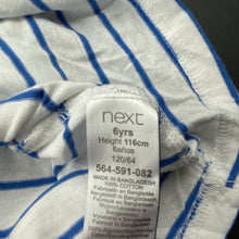 Load image into Gallery viewer, Girls Next, blue &amp; white cotton t-shirt / top, GUC, size 6,  