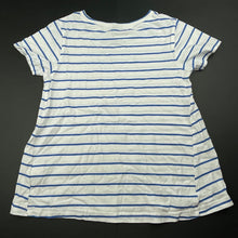 Load image into Gallery viewer, Girls Next, blue &amp; white cotton t-shirt / top, GUC, size 6,  
