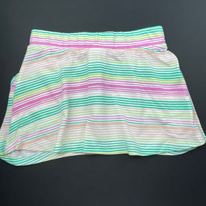 Girls Emerson, striped lightweight skirt, elasticated, L: 23cm, FUC, size 3,  