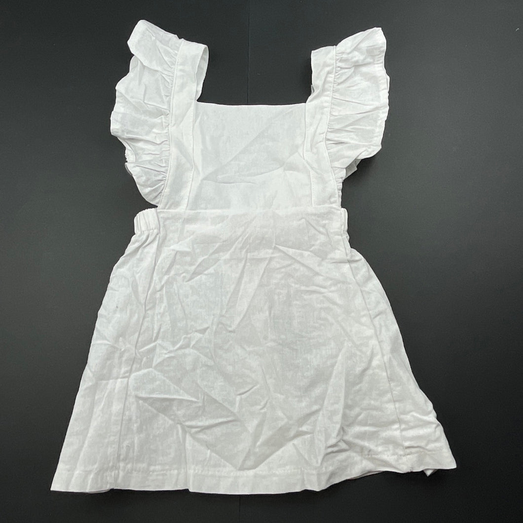 Girls Piano Kidswear, white casual summer dress, NEW, size 0-1, L: 40cm