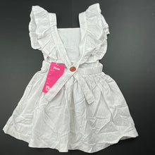 Load image into Gallery viewer, Girls Piano Kidswear, white casual summer dress, NEW, size 0-1, L: 40cm