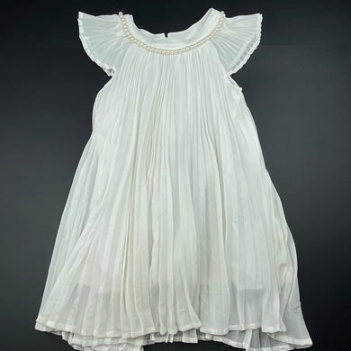 Girls Cotton On, cotton lined pleated party dress, FUC, size 4, L: 54cm