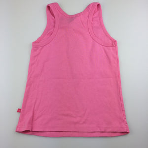 Girls Fred Bare, pink cotton singlet / tank top, sequin ice cream, GUC, size 7