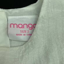 Load image into Gallery viewer, Girls Mango, white tulle party dress, GUC, size 2, L: 50cm