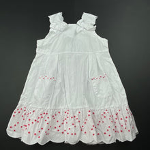Load image into Gallery viewer, Girls Bebe by Minihaha, embroidered cotton summer dress, GUC, size 0, L: 41cm