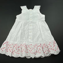 Load image into Gallery viewer, Girls Bebe by Minihaha, embroidered cotton summer dress, GUC, size 0, L: 41cm