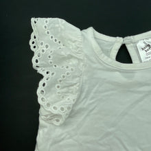 Load image into Gallery viewer, Girls Baby Berry, white cotton top, broderie sleeves, EUC, size 0000,  