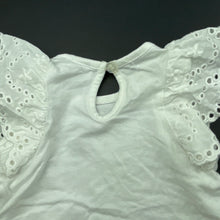 Load image into Gallery viewer, Girls Baby Berry, white cotton top, broderie sleeves, EUC, size 0000,  