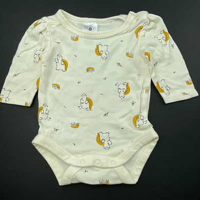Girls Target, soft cotton bodysuit / romper, tortoise, EUC, size 0000,  