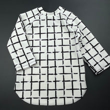 Load image into Gallery viewer, Girls Black &amp; White, long sleeve top, L: 45cm, EUC, size 4,  