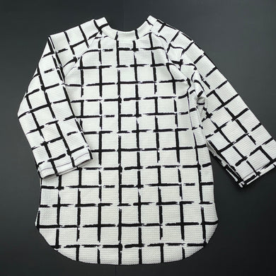 Girls Black & White, long sleeve top, L: 45cm, EUC, size 4,  