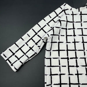 Girls Black & White, long sleeve top, L: 45cm, EUC, size 4,  