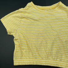 Load image into Gallery viewer, Girls KID, yellow stripe t-shirt / top, GUC, size 8,  