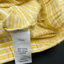 Load image into Gallery viewer, Girls KID, yellow stripe t-shirt / top, GUC, size 8,  